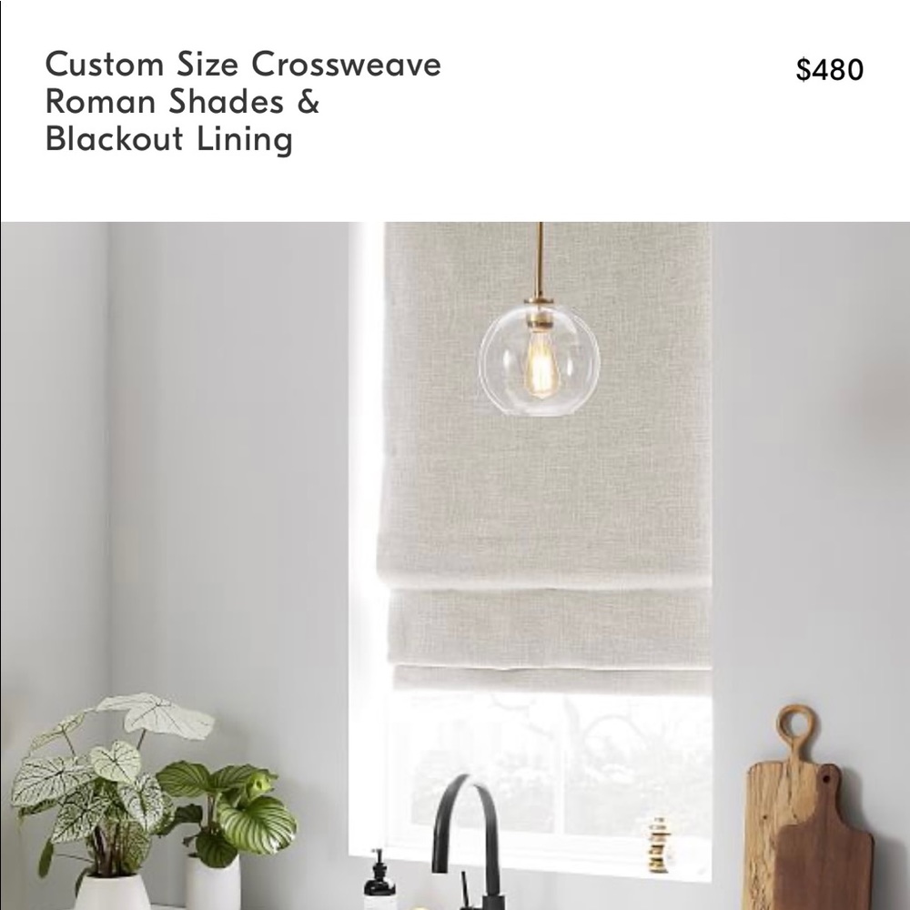 West Elm NEW Crossweave Cordless Blackout Shade